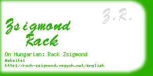 zsigmond rack business card
